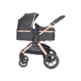 Carrozzina combinata VIOLA SET con cesta per neonato BLACK